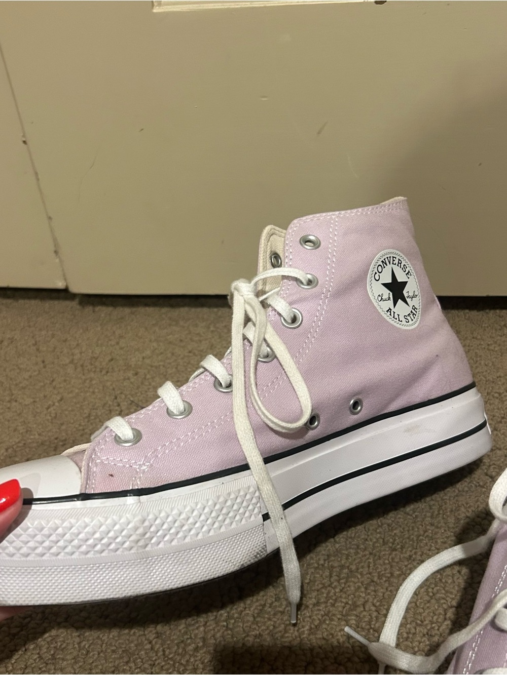 Converse Platform High-Top Sneakers in Lavender - Picture 7 of 13
